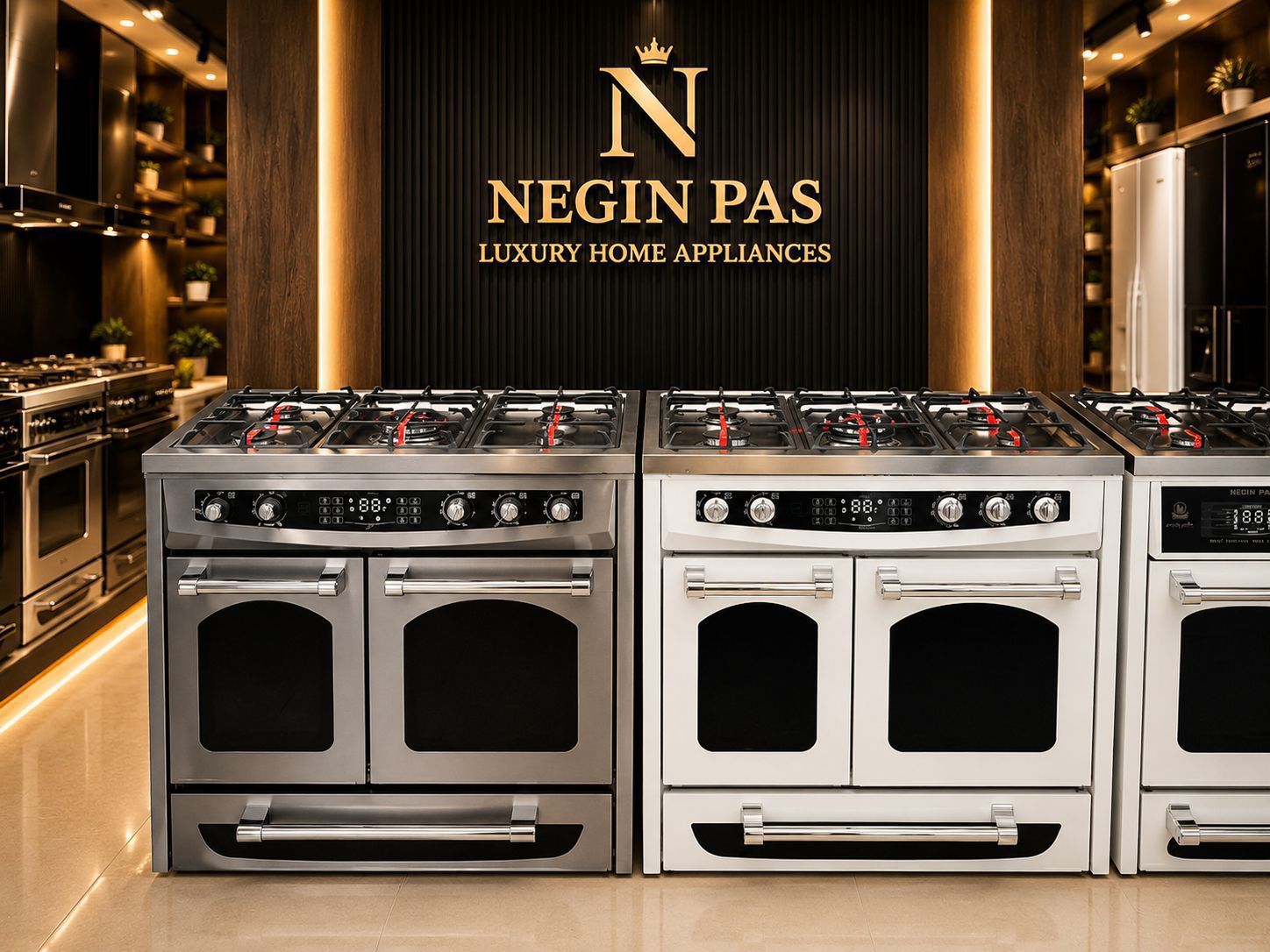 اجاق گاز نگین پارس  دارای ۲ سال گارانتی شرکتی  دارای صفحه استیل  دارای سرشعله چدن  دارای فندک برقی  دارای پایه تنظیم ارتفاع  دارای ورق ضخیم  دارای رنگ کوره‌ای   سفید سیلور
